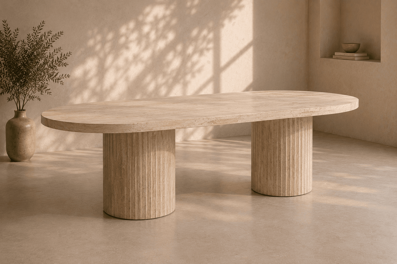 Travertine ceramic surface, close detail