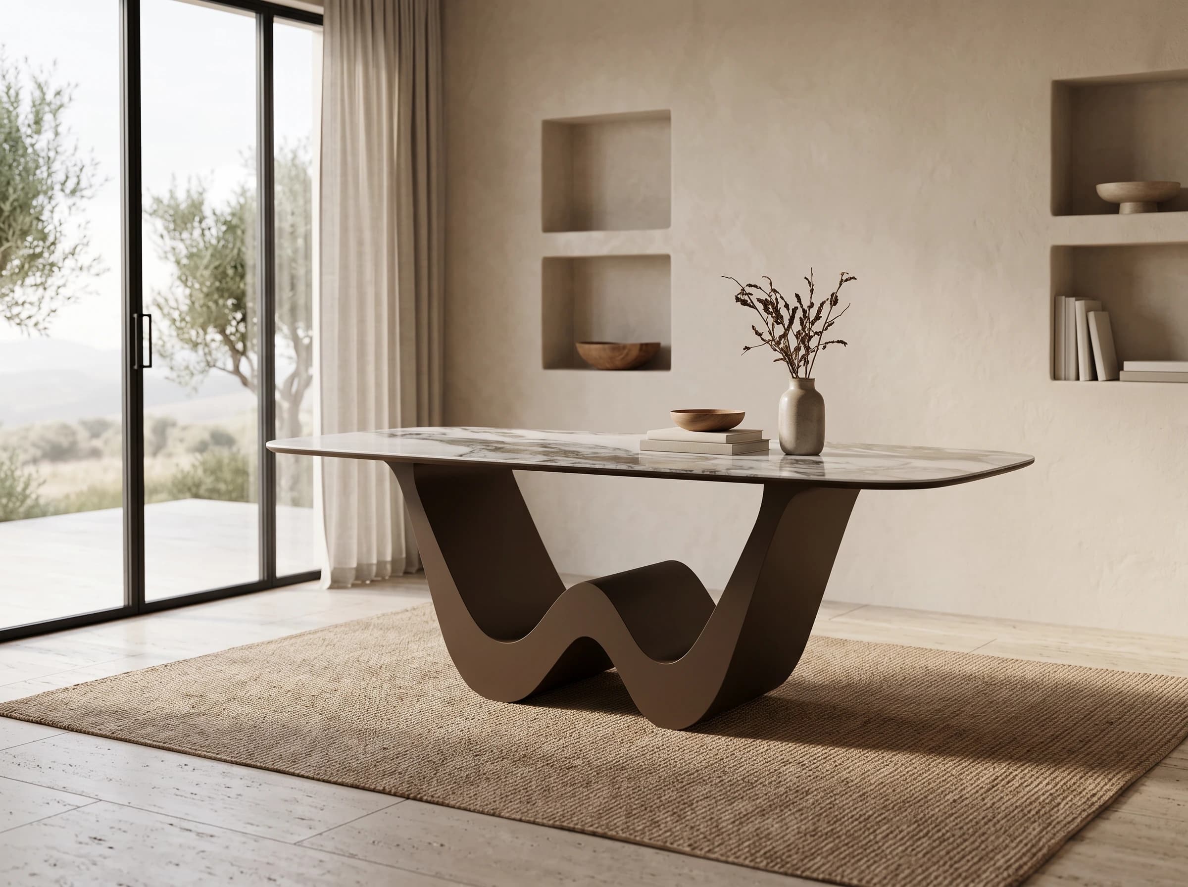 West 210cm · Bone Seramik Yemek Masası
