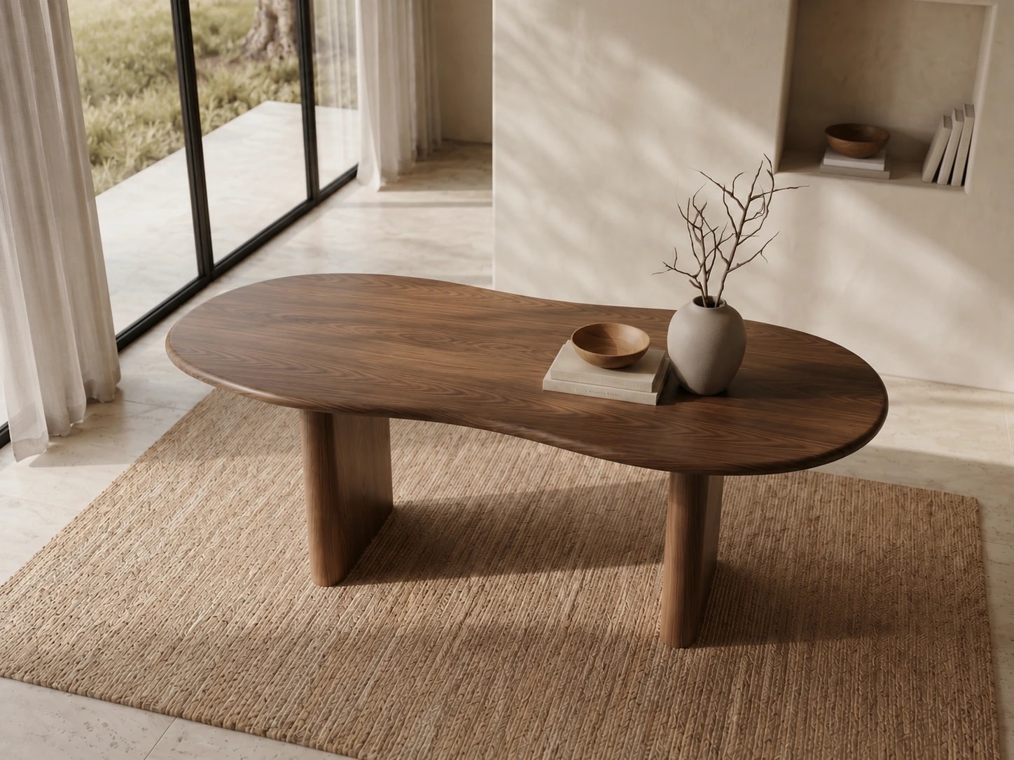 Organic C 205cm · Noten-Eiken Eettafel