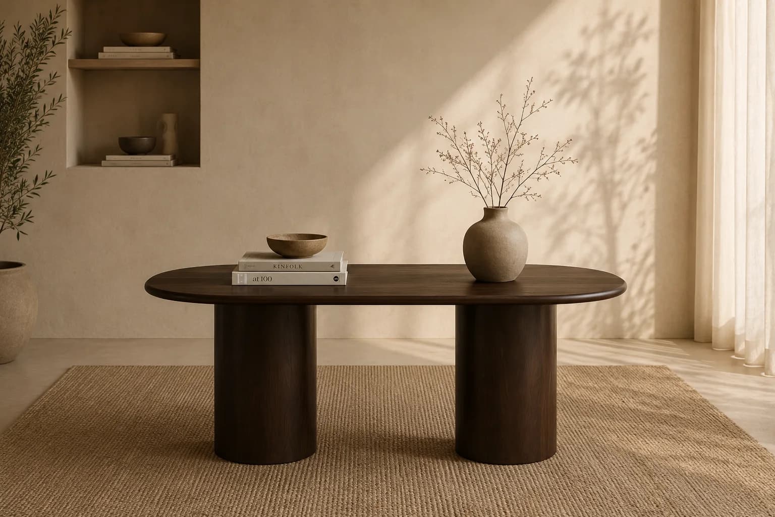Oval C 205 · Nussbaum Dunkel