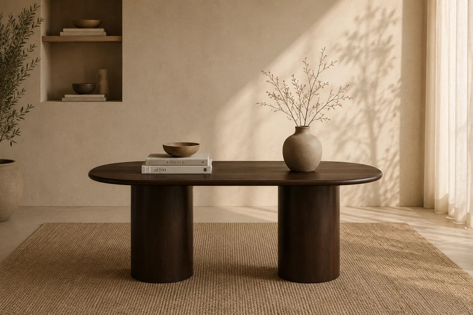 Oval C 205 · Nussbaum Dunkel